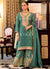 Green Embroidered Palazzo Suit