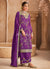 Purple Multi Embroidery Palazzo Style Suit