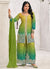 Green Yellow Ombre Palazzo Suit