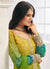 Green Yellow Ombre Palazzo Suit