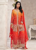 Orange Yellow Ombre Palazzo Suit