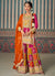 Pink Multicolored Mirror Work Palazzo Suit