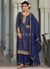 Royal Blue Printed Palazzo Suit