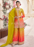 Orange Yellow Ombré Palazzo Suit