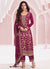 Plum Purple Embroidery Pakistani Suit