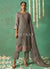 Deep Grey Multi Embroidery Pakistani Pant Style Suit