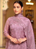 Buy Organza Straight Suit