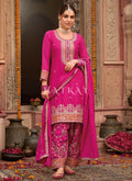 Magenta Pink Multi Embroidery Salwar Kameez