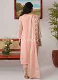 Peach Embroidered Pakistani Suit