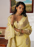 Yellow Embroidered Pakistani Suit