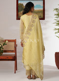 Yellow Embroidered Pakistani Suit