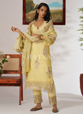 Yellow Embroidered Pakistani Suit