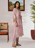 Lavender Embroidered Pakistani Suit