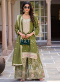 Green Palazzo Style Salwar Suit