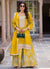 Yellow Palazzo Style Salwar Suit