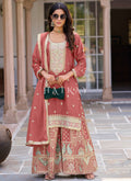 
Peach Palazzo Style Salwar Suit
