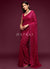 Hot Pink Sequins Embroidery Georgette Saree