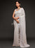 Pearl White Sequins Embroidery Georgette Saree