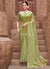 Liril Green Handwork Embroidery Satin Silk Saree