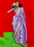 Purple Handloom Silk Saree