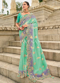 Sea Green Multi Embroidery Saree