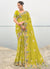 Lime Green Multi Embroidery Saree