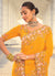 Mustard Yellow Multi Embroidery Saree