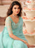 Sky Blue Designer Embroidered Saree