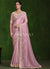 Light Pink Multi Embroidery Premium Silk Saree