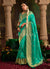 Sea Green And Blue Traditional Saree