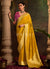 Yellow And Magenta Traditional Saree