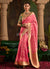 Pink And Green Traditional Saree