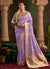 Lavender And Teal Traditional Saree