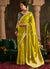 Yellow And Blue Traditional Saree