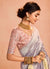 Lavender And Pink Embroidery Saree