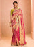 Red And Yellow Embroidery Saree