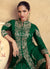 Green Threadwork Embroidery Sharara Style Suit