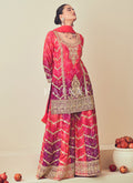 Pink And Purple Sharara Style Suit