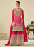 Red Reshamkari Embroidery Sharara Suit