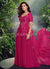 Magenta Pink Mirror Work Sharara Suit