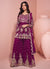 Deep Plum Gerogette Sharara Suit