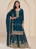 Royal Blue Sharara Suit