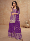 Violet Pakistani Sharara Suit