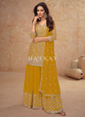 Yellow Pakistani Sharara Suit