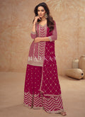 Magenta Pakistani Sharara Suit