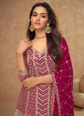 Buy Magenta Sharara Dress