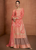 Pink Multi Embroidered Sharara Suit