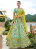 Mint Green Traditional Embroidery Bridal Lehenga Choli