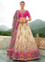 Pink And Cream Traditional Embroidery Bridal Lehenga Choli