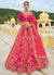 Rani Pink Multicolored Traditional Embroidery Bridal Lehenga Choli